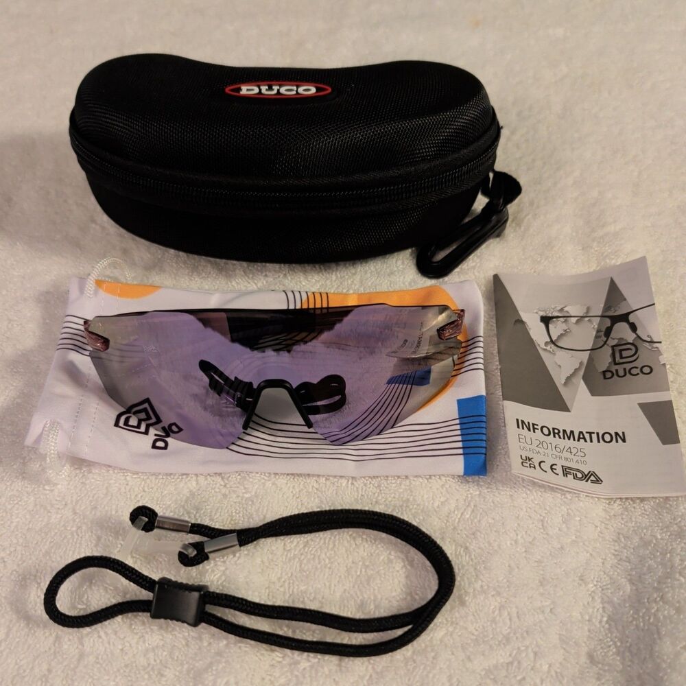 DUCO Men's Polarized Sport Sunglasses Case & Bag